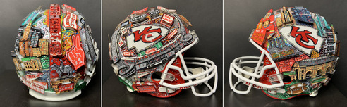 Charles Fazzino Art Charles Fazzino Art NFL: Kansas City Chiefs Helmet (Full Size)